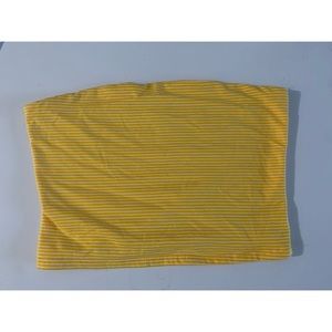 Yellow Tube Top Crop Top